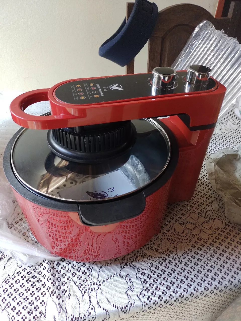Fritadeira Air Fryer Digital 8L Sem Óleo Com Grelha IZEHEALTHY COOKER photo review