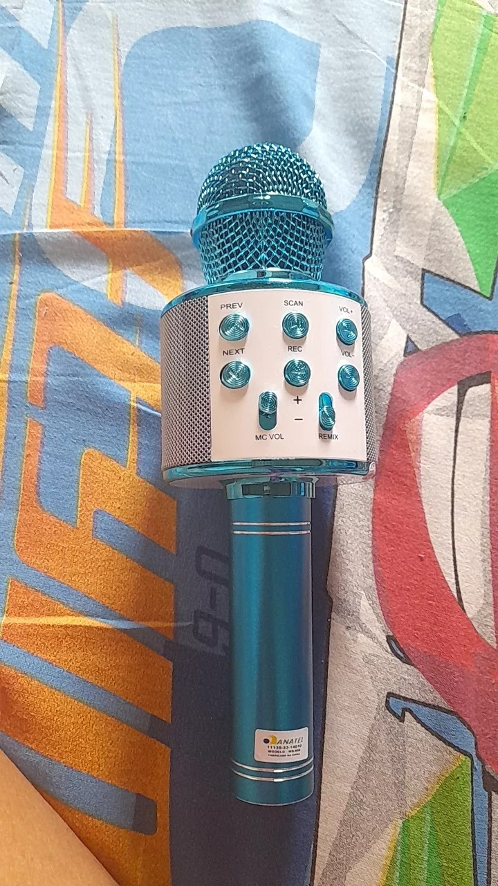 Microfone Bluetooth Karaokê Sem Fio WS-858, Gravação e Função Selfie IZESOUND STAR photo review