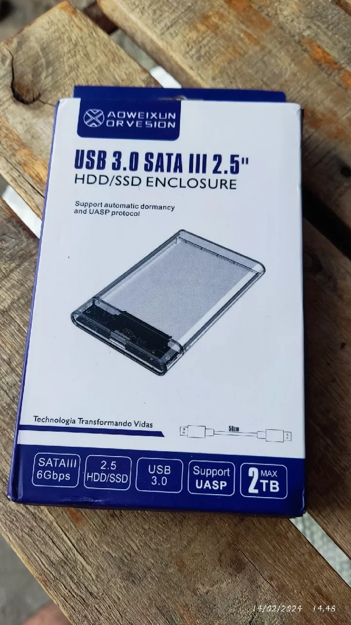 Case HD Externo 2.5" Transparente USB 3.0 SATA 6Gbps Plug & Play IZEBOX SPEED photo review