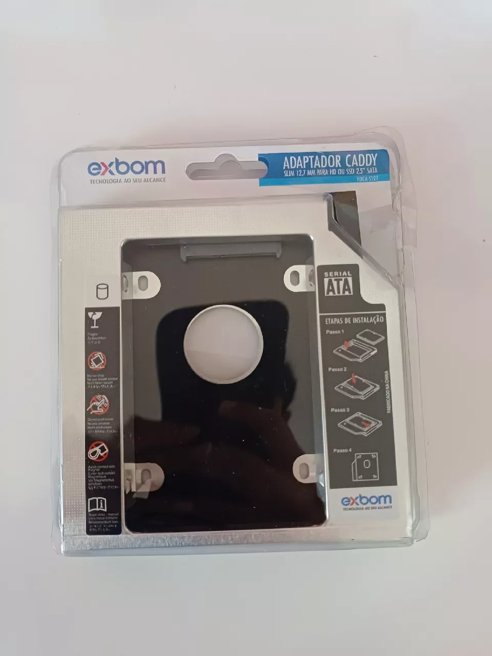 Adaptador Caddy Universal 2.5 HD SSD Sata para Notebook 9.5mm 12.7mm IZEBOOST STORAGE photo review