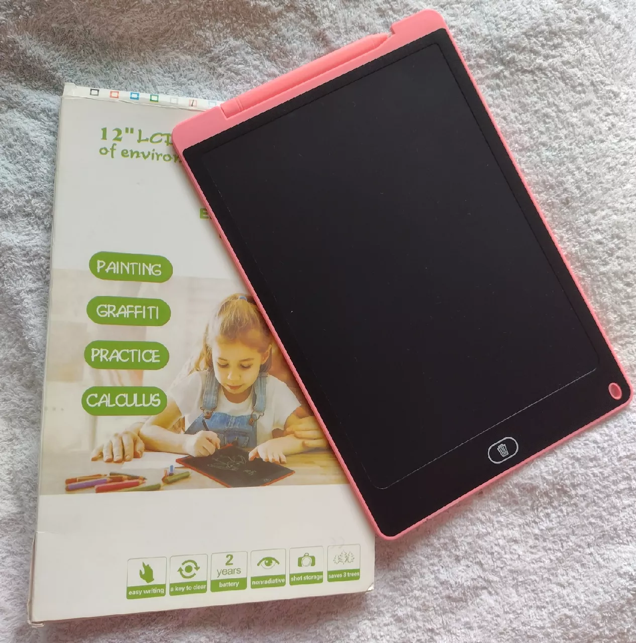 Tablet Infantil Escrita LCD 12 Polegadas Arco-Íris Reciclável IZEMAGIC KIDS photo review