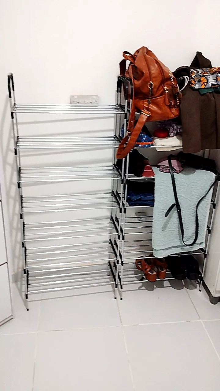 Sapateira Vertical 7 Prateleiras Aço Inox Organizador Respirável IZEORG FIT photo review