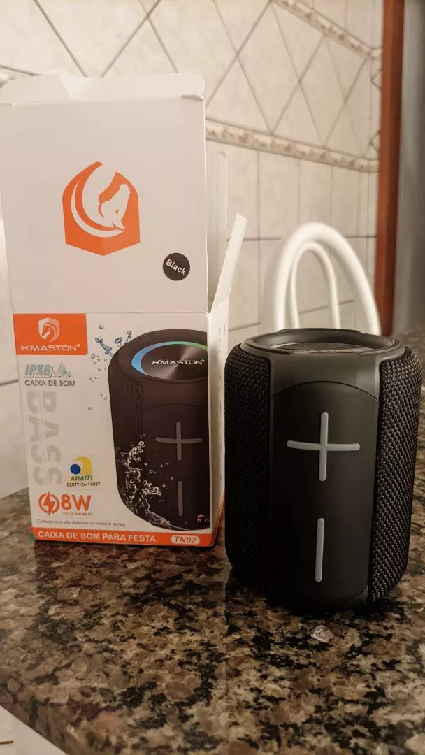 Caixa de Som Bluetooth 5.0 Potente 8W, Bateria Longa, À Prova D'Água, LED RGB, Portátil - IZEBOOM PLAY photo review