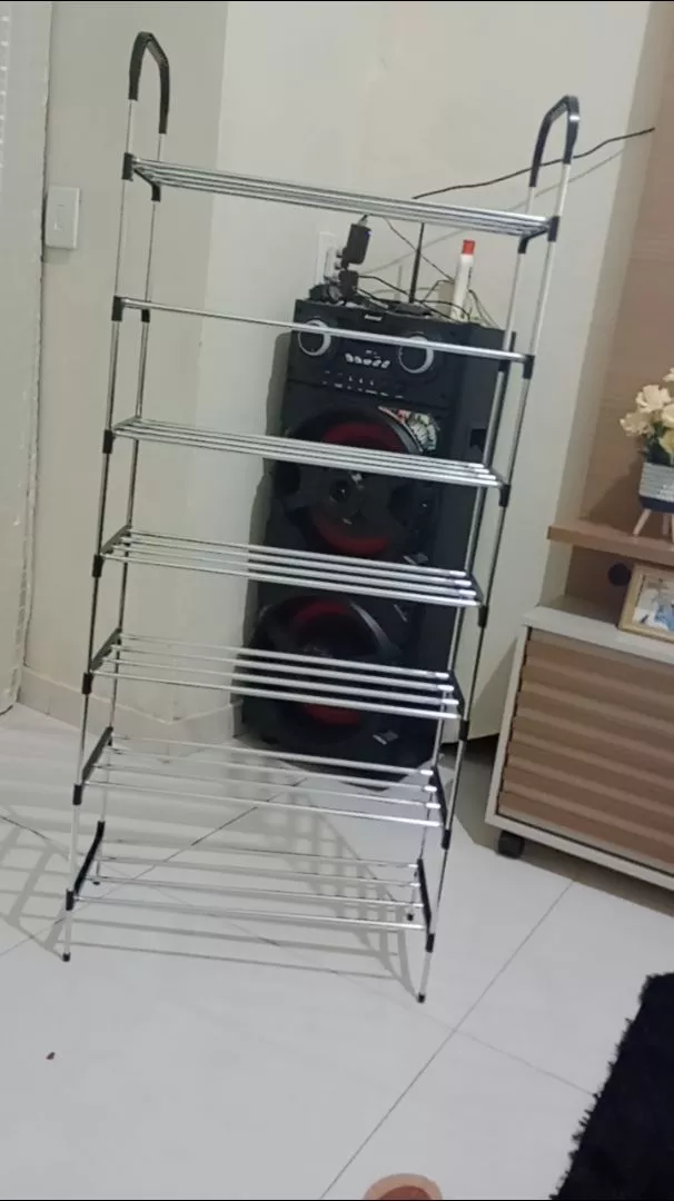 Sapateira Vertical 7 Prateleiras Aço Inox Organizador Respirável IZEORG FIT photo review