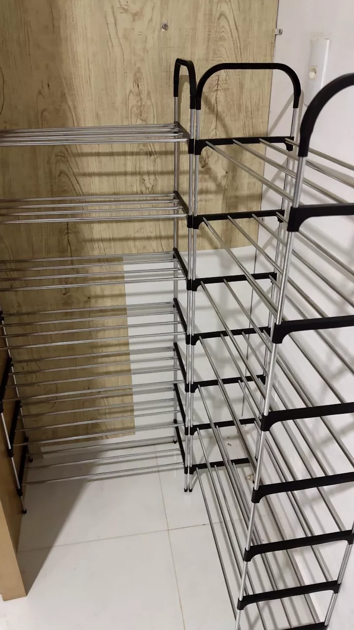 Sapateira Vertical 7 Prateleiras Aço Inox Organizador Respirável IZEORG FIT photo review