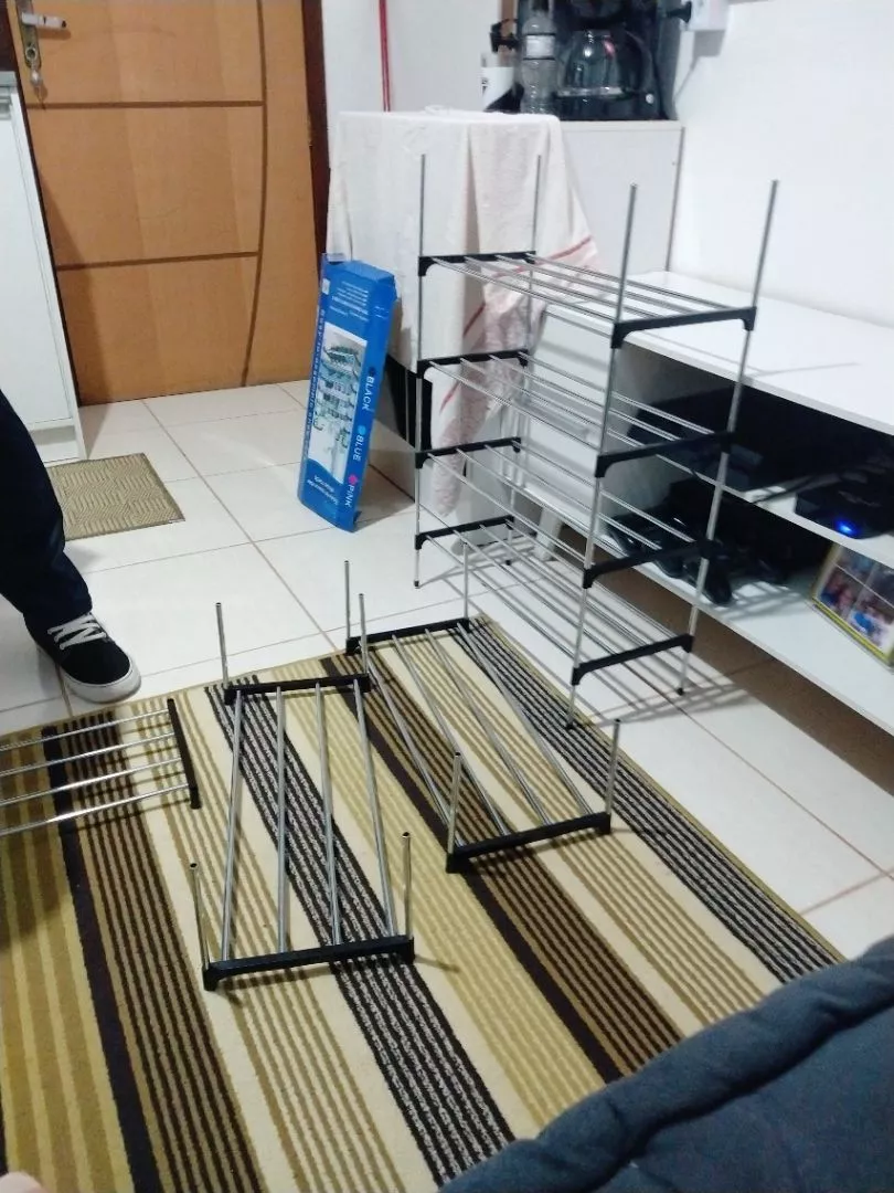 Sapateira Vertical 7 Prateleiras Aço Inox Organizador Respirável IZEORG FIT photo review