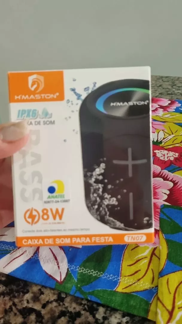 Caixa de Som Bluetooth 5.0 Potente 8W, Bateria Longa, À Prova D'Água, LED RGB, Portátil - IZEBOOM PLAY photo review