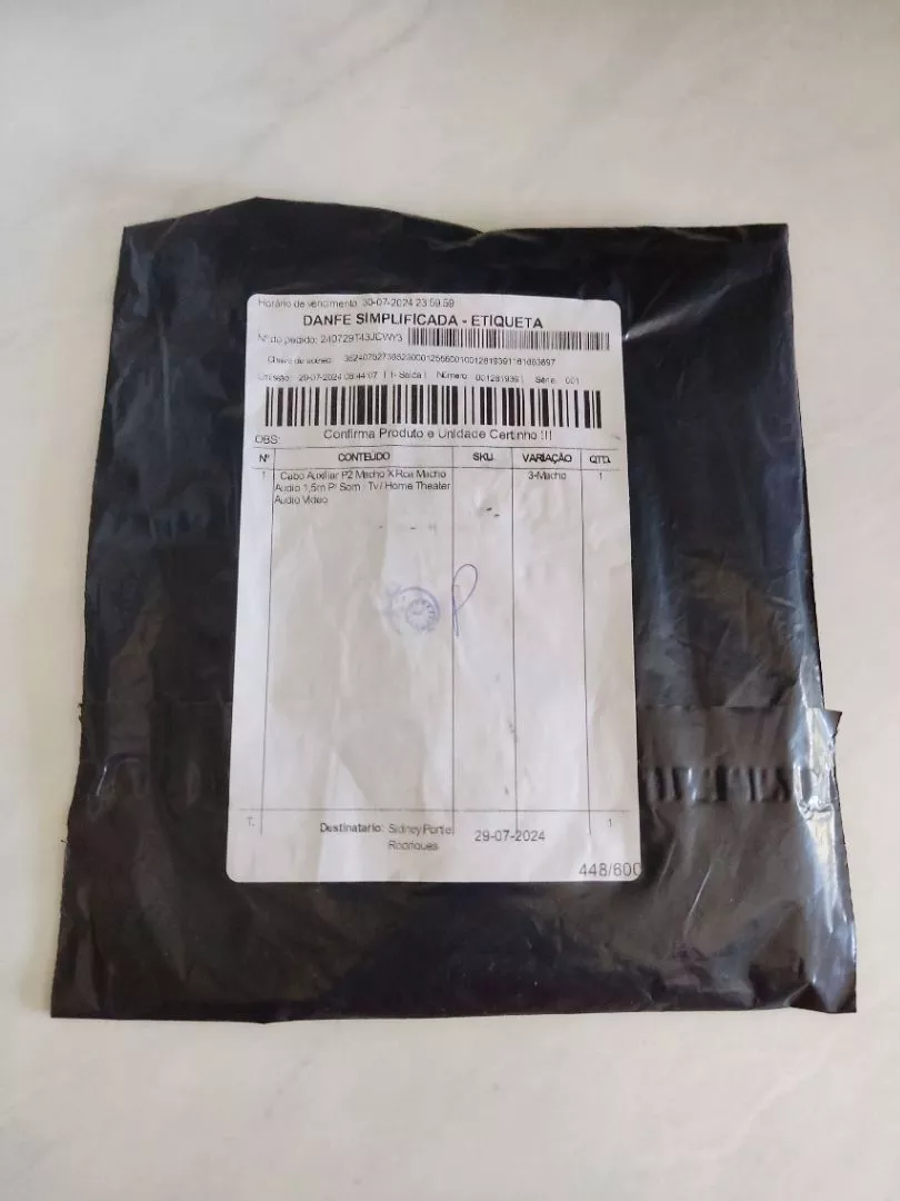 Cabo Auxiliar P2 para RCA Estéreo 1,5m Áudio Emborrachado IZEAMP PRO photo review