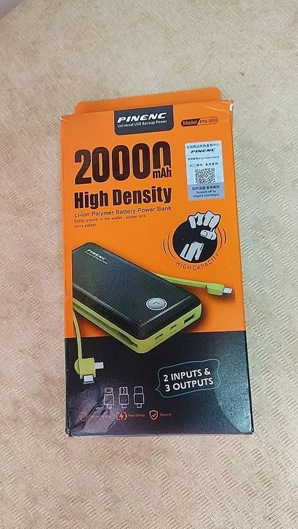 Carregador Portátil Power Bank 20.000mAh 3 Entradas LED IZEPOWER FLEX photo review