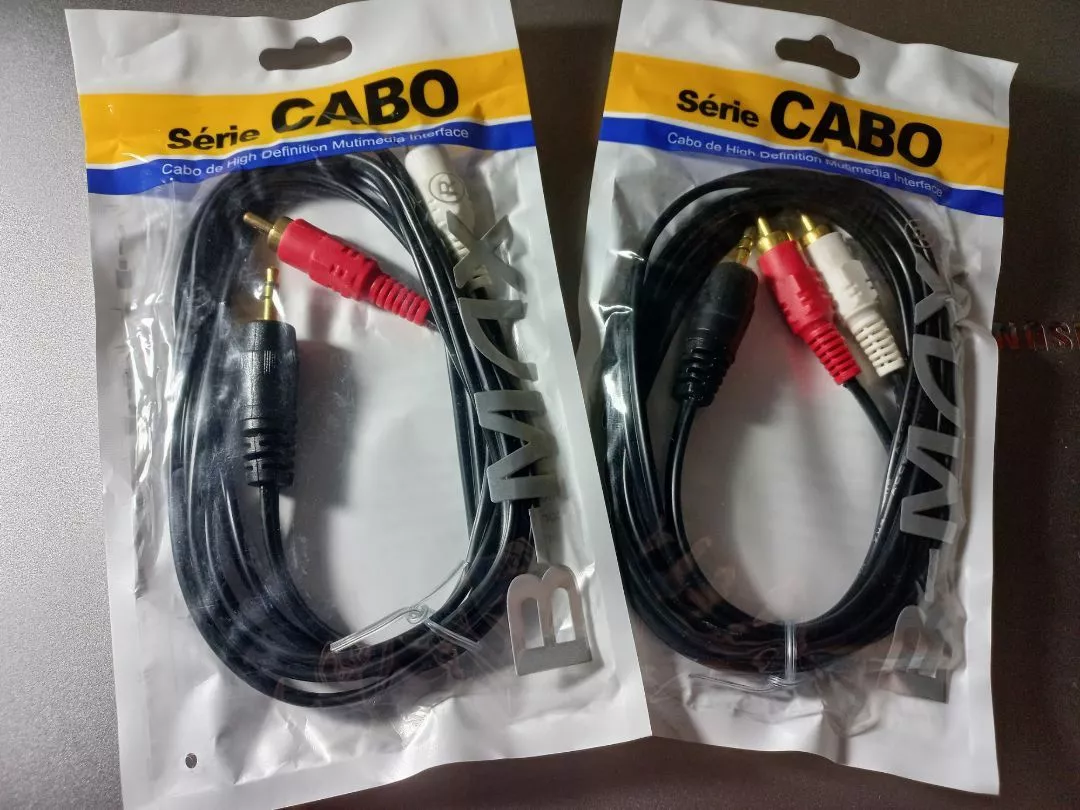 Cabo Auxiliar P2 para RCA Estéreo 1,5m Áudio Emborrachado IZEAMP PRO photo review