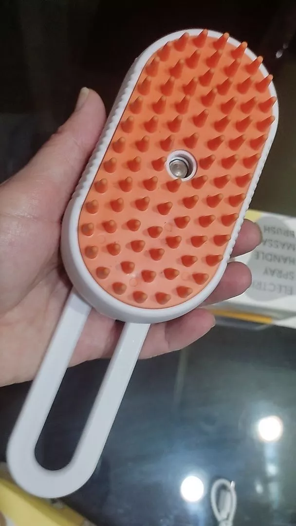 Escova Elétrica 3 em 1 para Pêlos e Massagem de Gatos e Cães IZEPET STEAM photo review