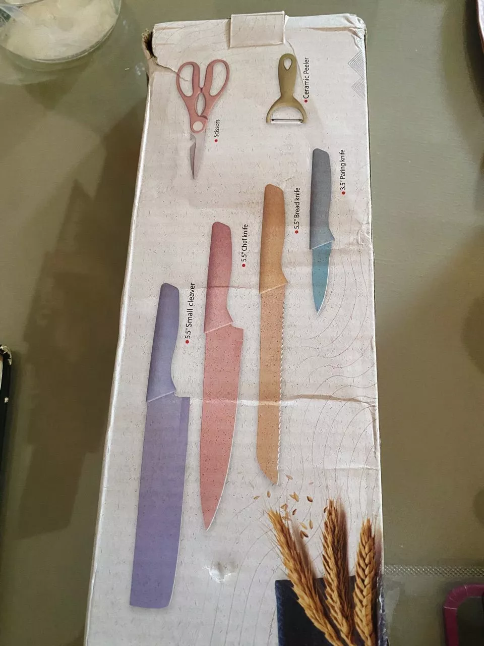 Conjunto de Facas Coloridas em Aço Inoxidável com Cabo Ergonômico para Cozinha Gourmet 6 Peças IZECOOK COLOR photo review