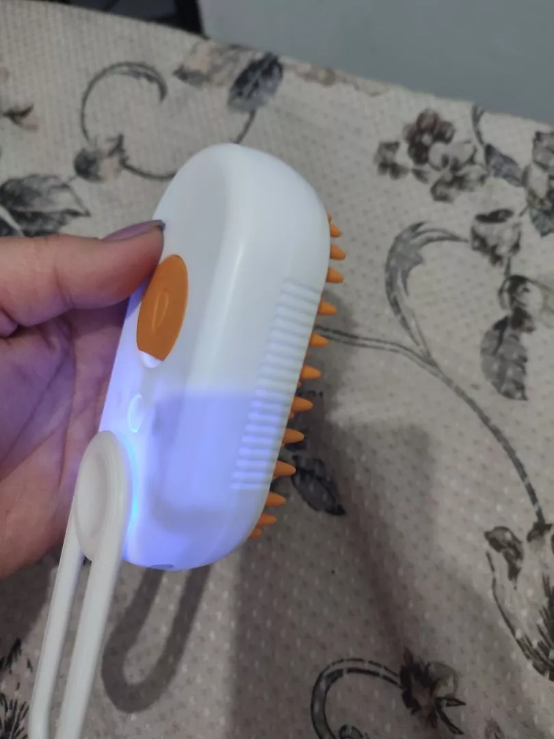 Escova a Vapor Para Gatos Remoção de Pelos Massagem Suave IZECARE PET STEAM photo review