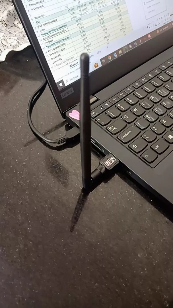 Adaptador Wi-Fi USB 1200Mbps Antena 15cm Compatível PC e Notebook IZEPOWER LINK photo review