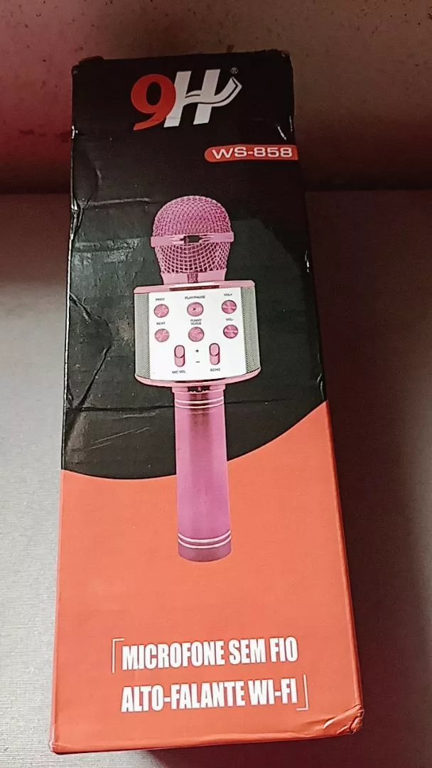 Microfone Bluetooth Karaokê Sem Fio WS-858, Gravação e Função Selfie IZESOUND STAR photo review