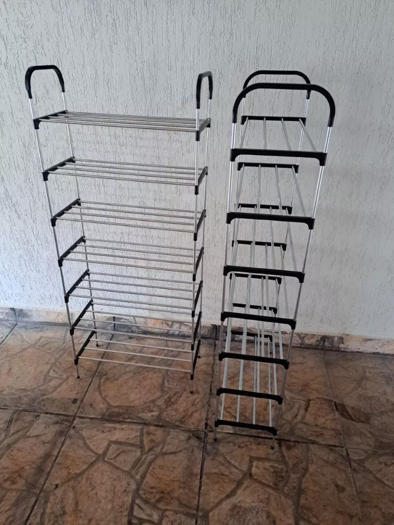 Sapateira Vertical 7 Prateleiras Aço Inox Organizador Respirável IZEORG FIT photo review
