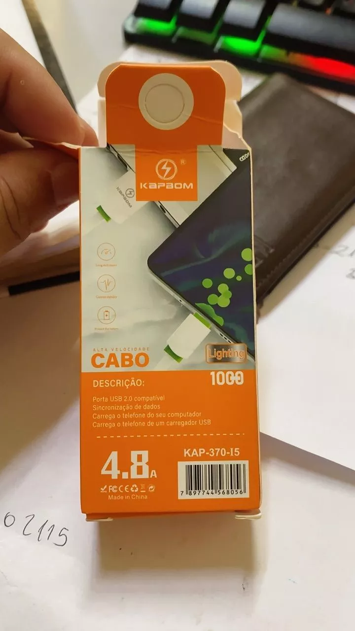 Cabo Carregador iPhone 1 Metro Turbo 3.1A Compatível iOS LEHMOX IZEFAST CHARGE photo review