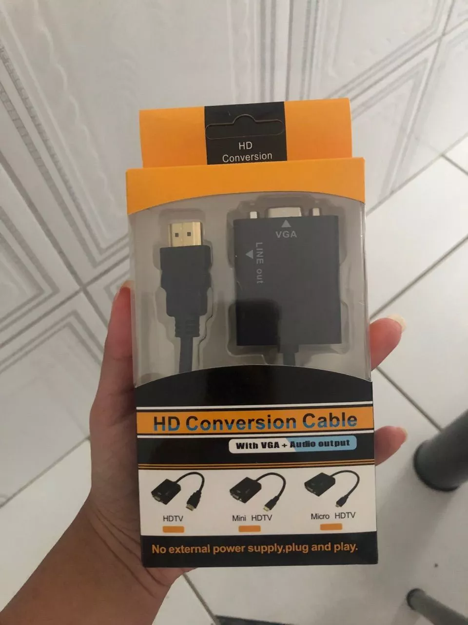 Cabo Adaptador HDMI para VGA Áudio P2 Resolução Full HD Plug&Play IZECONNECT FLEX photo review