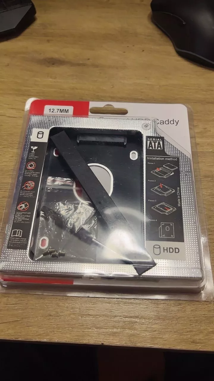 Adaptador Caddy Universal 2.5 HD SSD Sata para Notebook 9.5mm 12.7mm IZEBOOST STORAGE photo review