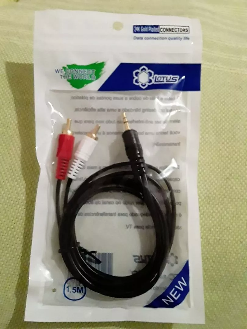 Cabo Auxiliar P2 para RCA Estéreo 1,5m Áudio Emborrachado IZEAMP PRO photo review