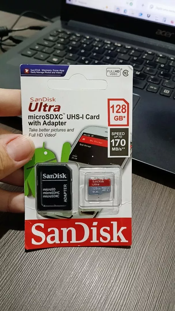 Kit 2 Cartões de Memória 128GB Ultra Para Celular, Alta Velocidade, Compatível Smartphones – IZEMEMORY DUAL PRO photo review