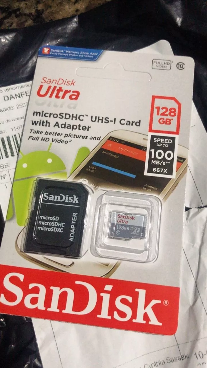 Kit 2 Cartões de Memória 128GB Ultra Para Celular, Alta Velocidade, Compatível Smartphones – IZEMEMORY DUAL PRO photo review