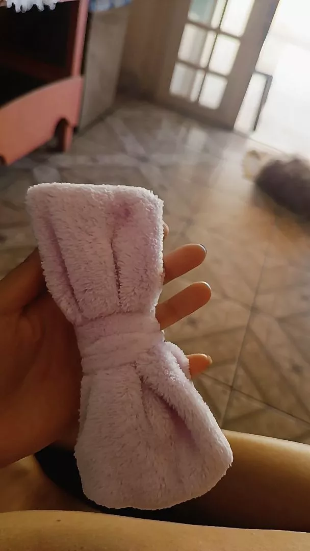 Faixa de Cabelo Pelúcia Laço Bege Antideslizante para Maquiagem e Skincare IZEGLAM TOUCH photo review
