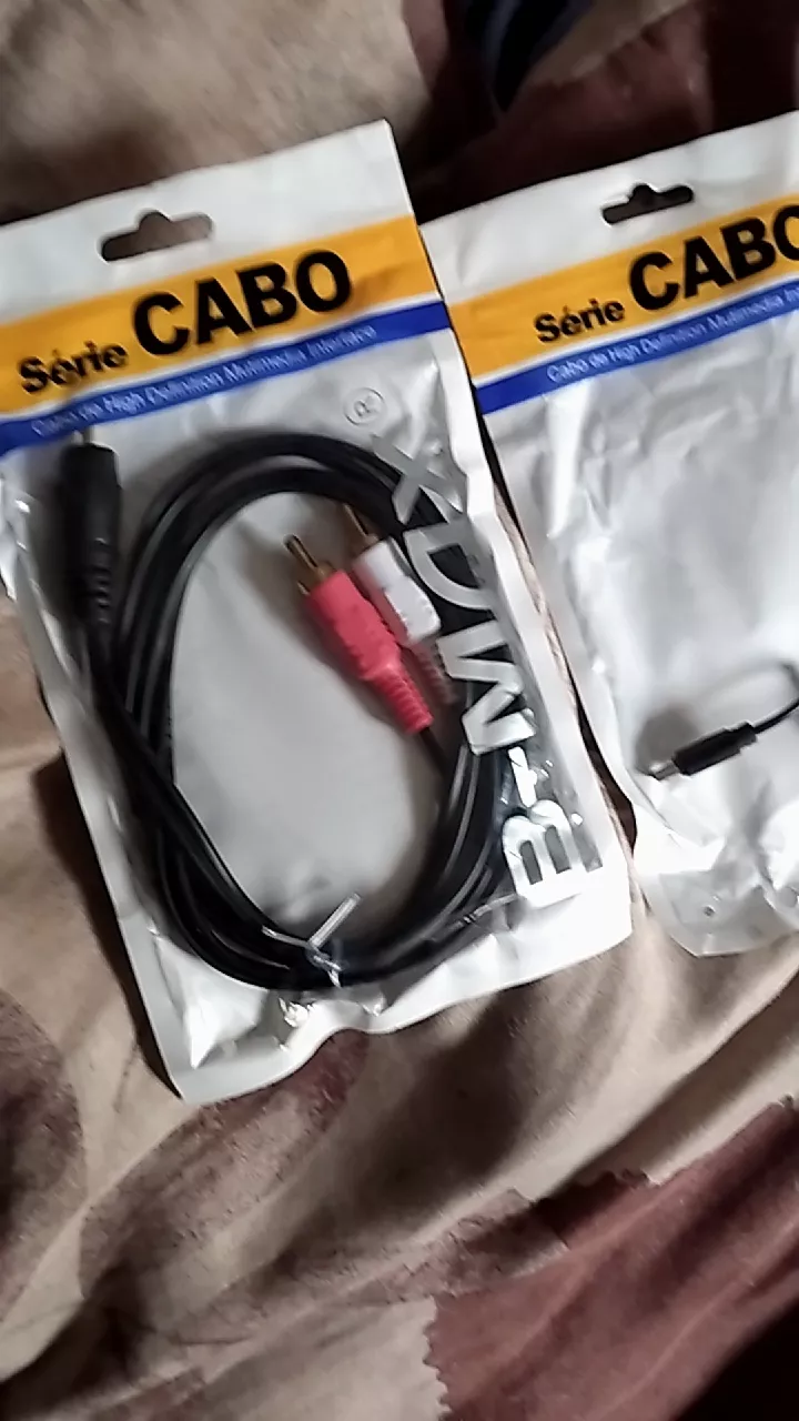 Cabo Auxiliar P2 para RCA Estéreo 1,5m Áudio Emborrachado IZEAMP PRO photo review