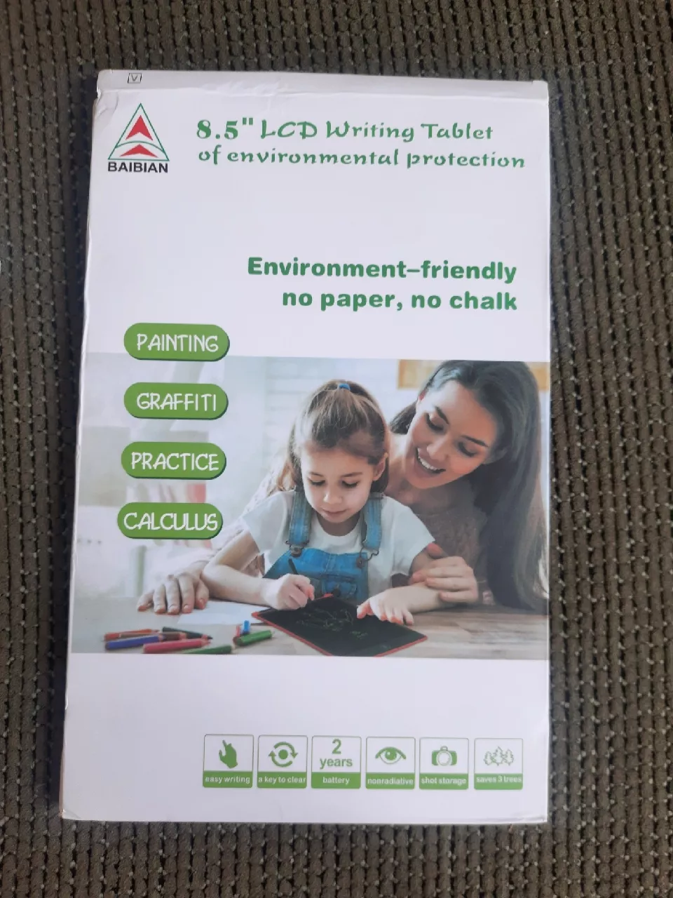 Tablet Lousa Mágica LCD 8.5 Pol ABS Proteção Ocular Apaga Fácil IZECOLOR KIDS photo review