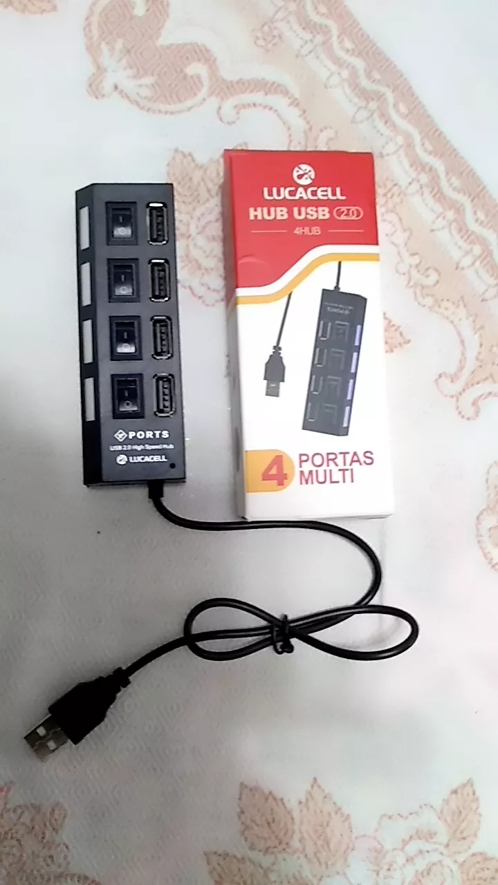 Hub USB 2.0 7 Portas LED Alta Velocidade Botão IZEHUB PRO CONNECT photo review