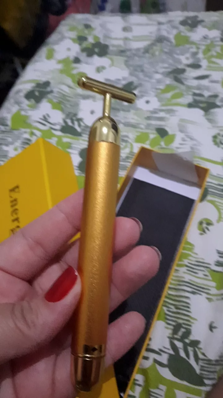 Massageador Facial Vibratório 24k Anti Rugas, Reduz Papada, Estimula Colágeno IZEGOLD LIFT photo review