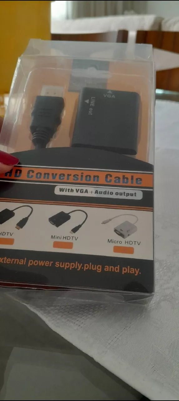 Cabo Adaptador HDMI para VGA Áudio P2 Resolução Full HD Plug&Play IZECONNECT FLEX photo review