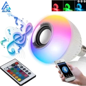 Lâmpada LED Bluetooth 12W Som RGB Controle Remoto IZEMUSIC PARTY