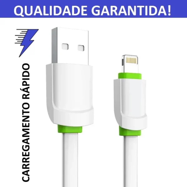 Cabo Carregador iPhone 1 Metro Turbo 3.1A Compatível iOS LEHMOX IZEFAST CHARGE