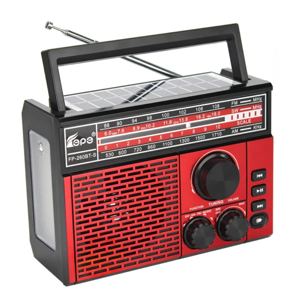 Rádio Retrô Altomex Solar Recarga USB Lanterna 3W IZERADIO POWER