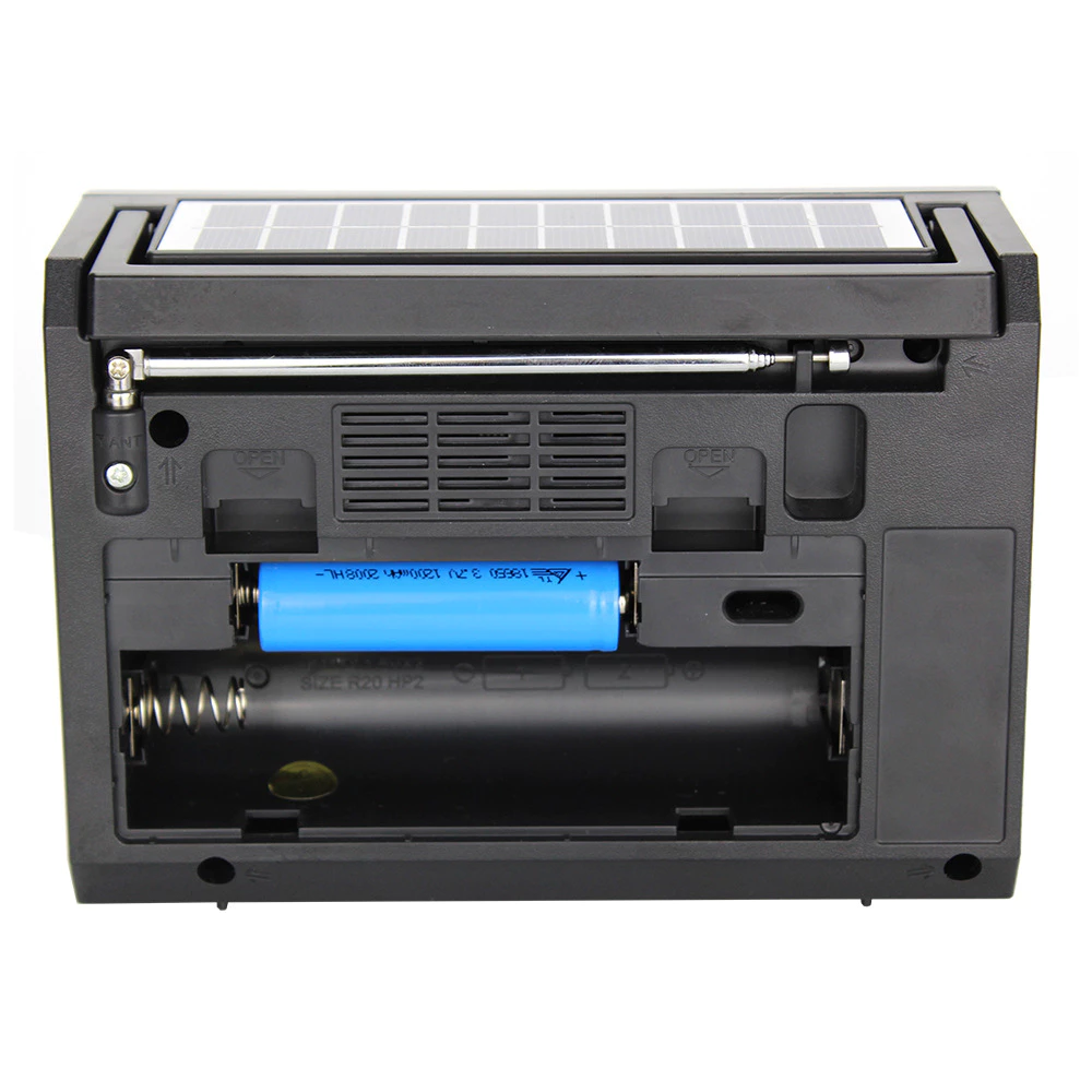 Rádio Retrô Altomex Solar Recarga USB Lanterna 3W IZERADIO POWER IZESHOP Lanterna