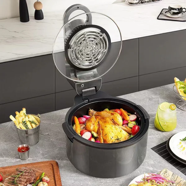 Fritadeira Air Fryer Digital 8L Sem Óleo Com Grelha IZEHEALTHY COOKER