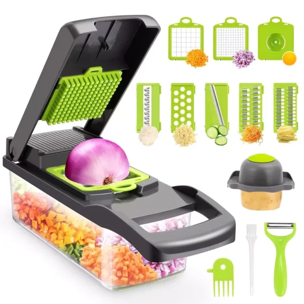 Cortador e Fatiador de Legumes 13 em 1 Aço Inox Multifunção IZEFAST CUT
