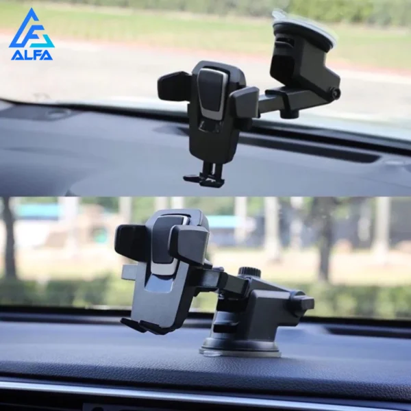 Suporte Veicular Universal para Celular e GPS, Trava Automática, Rotação 360°, Base de Silicone Adesiva – IZESHIELD FLEX