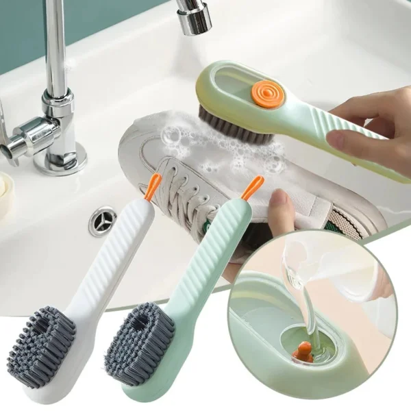 Escova Multiuso para Limpeza com Dispenser de Sabão 150ml Plástico Macio IZE SCRUBSMART