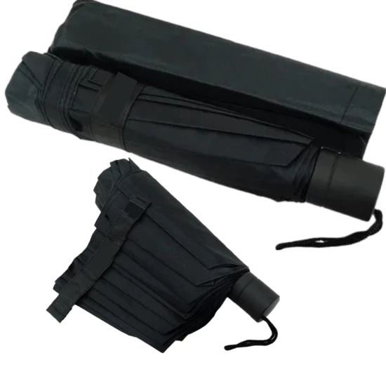 Guarda-Chuva Grande Reforçado Contra Vento Dobrável Unissex Preto IZEPOWER SHIELD
