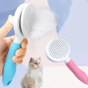 Escova Removedora de Pelos para Pets Cães e Gatos, Massageadora, Cabo Anatômico, Cerdas ABS IZECARE BRUSH