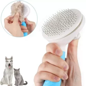 Escova Removedora de Pelos para Pets Cães e Gatos, Massageadora, Cabo Anatômico, Cerdas ABS IZECARE BRUSH