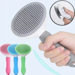 Escova Removedora de Pelos para Pets Cães e Gatos, Massageadora, Cabo Anatômico, Cerdas ABS IZECARE BRUSH