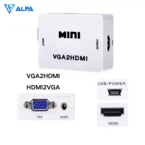 Conversor VGA para HDMI Full HD 1080p Áudio P2 Mini USB IZEVIDEO LINK