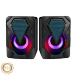 Caixa de Som RGB LED Som Estéreo Compacta USB Multimídia IZEFLASH SOUND