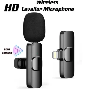 Microfone de Lapela Sem Fio Compatível iPhone e Android, Áudio Profissional, Longo Alcance IZEVOX PRO