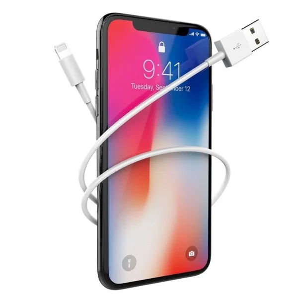 Cabo USB Lightning para iPhone 1m/2m Branco, Carregamento Rápido, Compatível iPad/iPod IZEFAST SYNC