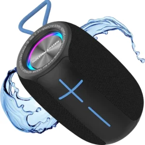 Caixa de Som Bluetooth 5.0 Potente 8W, Bateria Longa, À Prova D'Água, LED RGB, Portátil - IZEBOOM PLAY