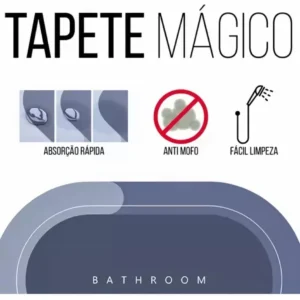 Kit Tapete Absorvente Antiderrapante Veludo Secagem Rápida Banheiro IZEWATER SHIELD